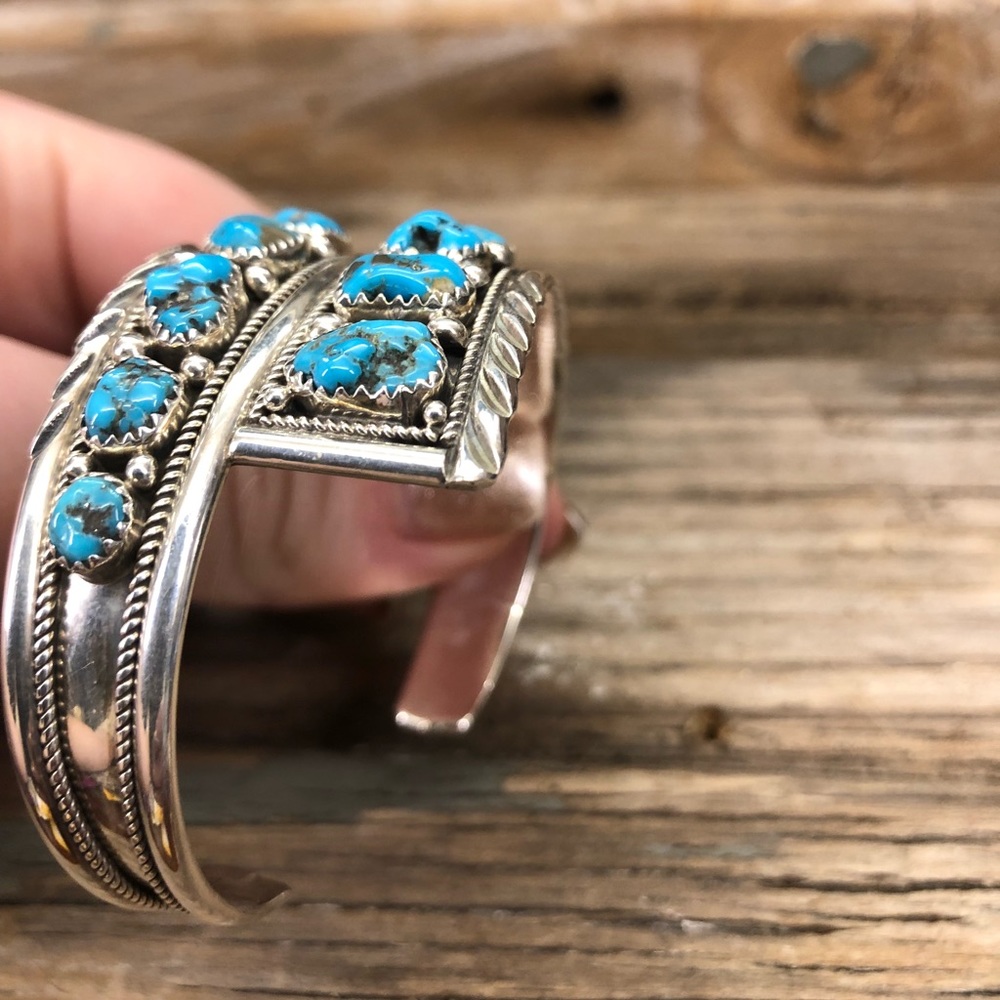 Turquoise/Sterling Cuff - Picture 2 of 4